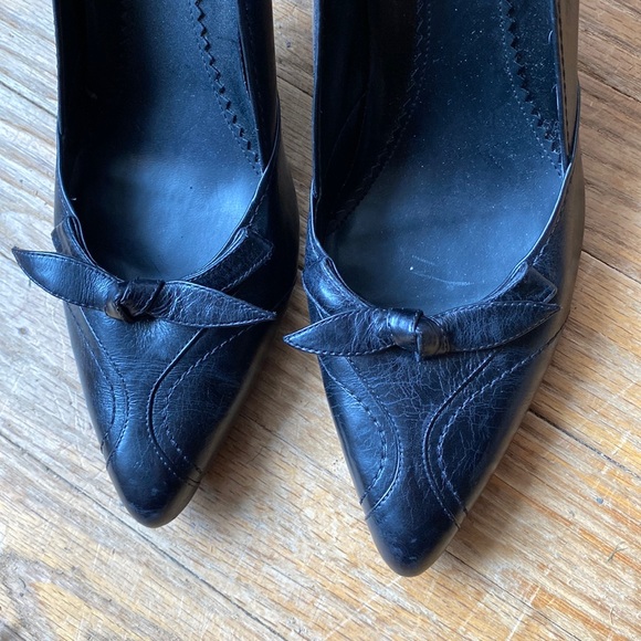 Enzo Angiolini Black Leather Pumps - Picture 4 of 5